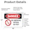 Signmission No Smoking Within 50 Feet Danger Sign, Vinyl Decal, 18in W x 12in L, 2PK OS-2PACK-DS-D-1218-L-1481 - alternate 6